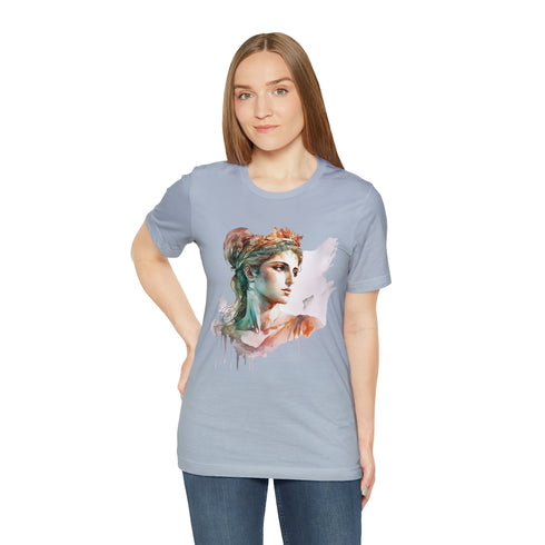 Greecian Goddess in Watercolor - Short Sleeve Tee